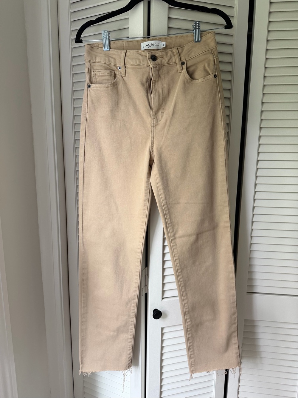 CJLA High-Rise Straight Leg Jeans in Beige — Women